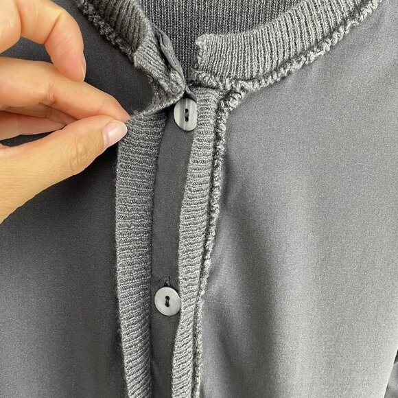 KristenseN Du Nord Womens Size 2 Silk Cashmere Gray Button Up Cardigan - Picture 10 of 13